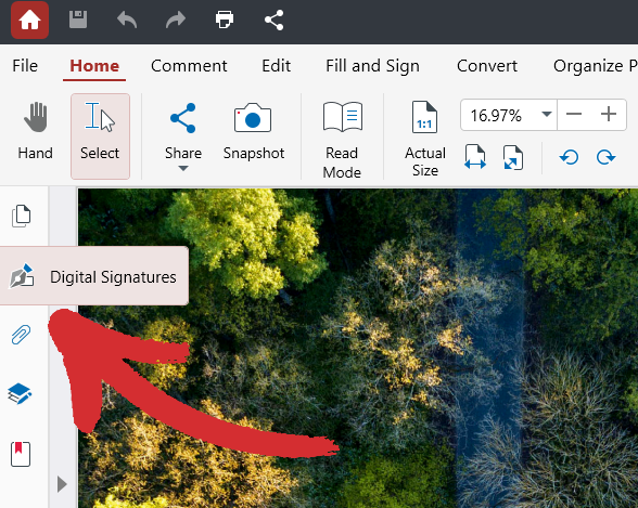 PDF Extra: viewing the digital signatures side panel